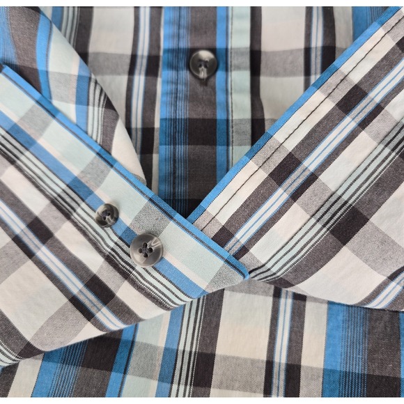 PANHANDLE Tuf Cooper Performance Western Shirt Mens XL Blue‎ Plaid Long Sleeve - Picture 10 of 12
